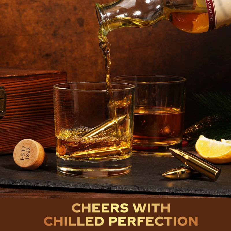 Oaksea Gifts for Men Dad Husband, Whiskey Stones Reusable Stainless Ice Cubes, Unique Valentines Day Anniversary Birthday Gift Ideas for Him Boyfriend, Man Cave Stuff Cool Gadgets Retirement Bourbon Presents - Image 3